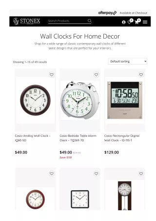 Shop the Best Wall Clocks Online at Stonex Jewellers