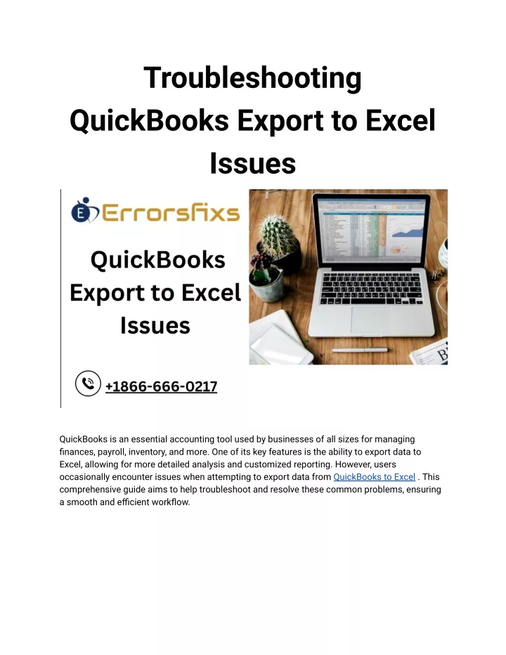 troubleshooting quickbooks export to excel issues