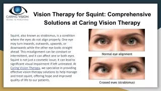 Vision Therapy for Squint_ Comprehensive Solutions at Caring Vision Therapy