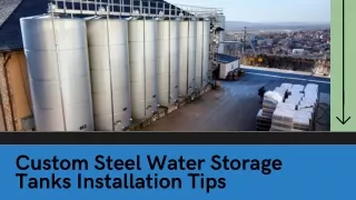 Specialized Water Storage Infrastructure