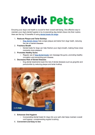 Dental Dog Treats __ PDF Sharing