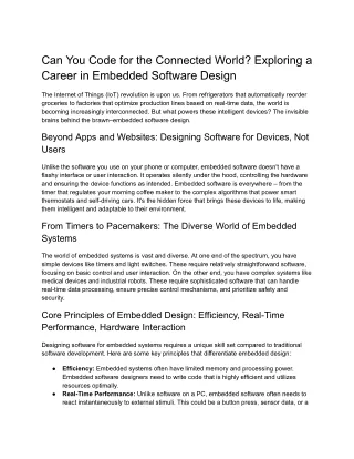 Can You Code for the Connected World