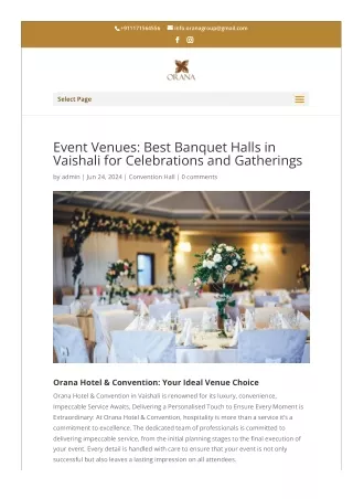 Banquet Halls in Vaishali for Celebrations and Gatherings