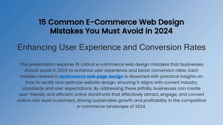 15 common e commerce web design mistakes you must