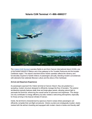 volaris cun terminal 1 866 6660217
