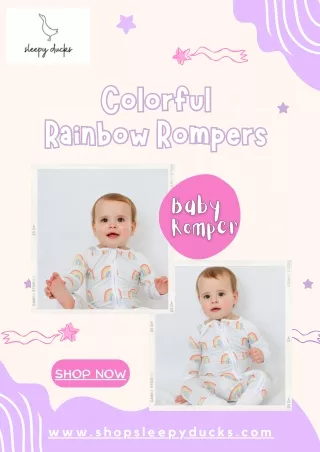 Colorful Rainbow Rompers for Babies - Sleepy Ducks