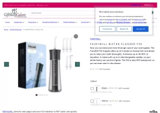 Shop FairyWill Water Flosser F30 Online at Giftshop Galore