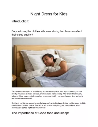 Night dress for kids_MYKreatuonz.in