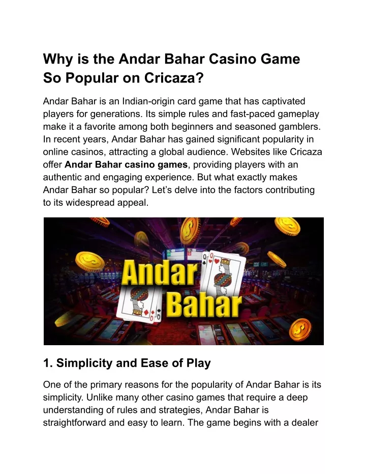 why is the andar bahar casino game so popular