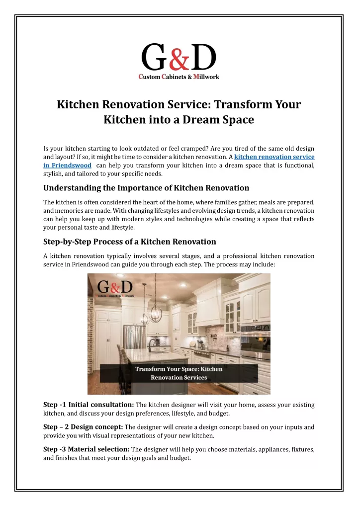 kitchen renovation service transform your kitchen