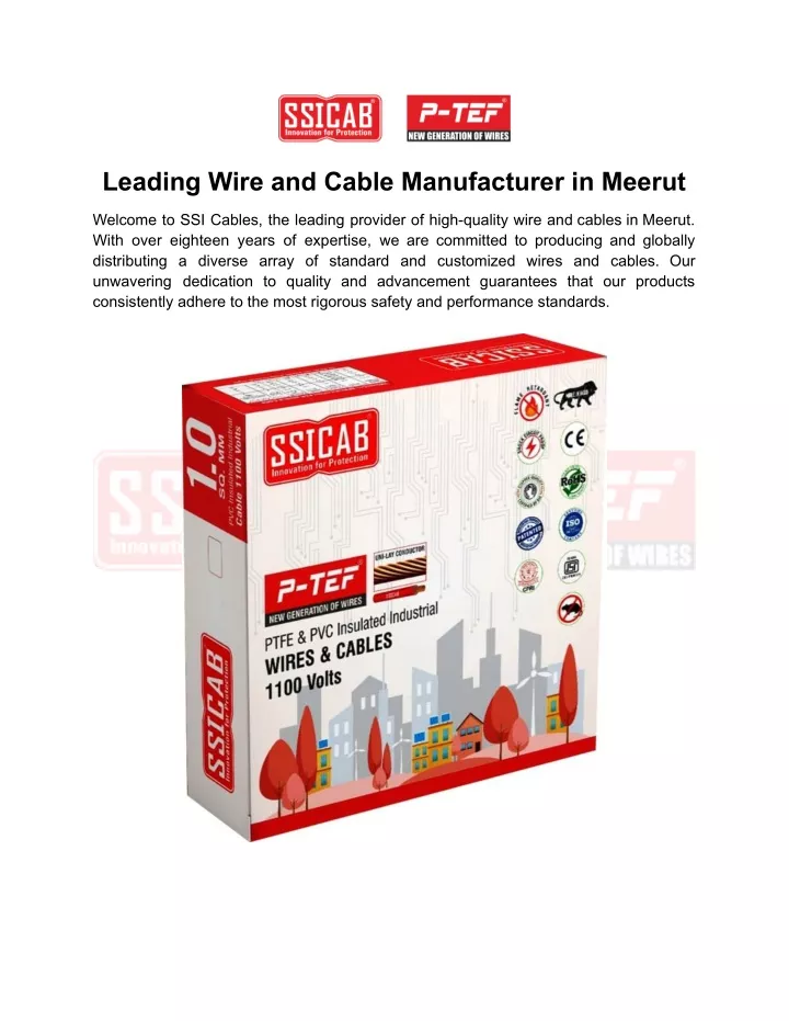 leading wire and cable manufacturer in meerut