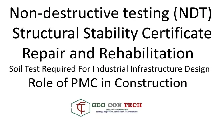 non destructive testing ndt structural stability