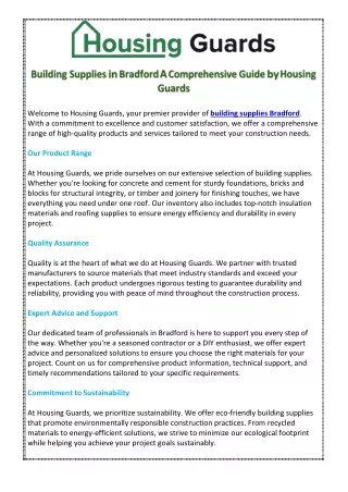 welcome to housing guards your premier provider