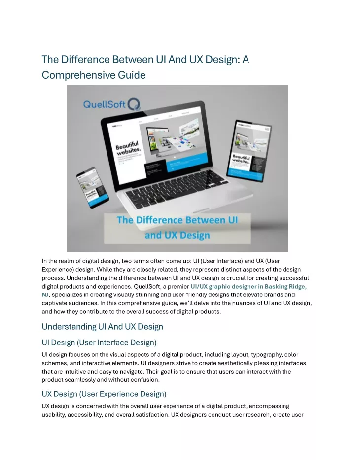 the difference between ui and ux design