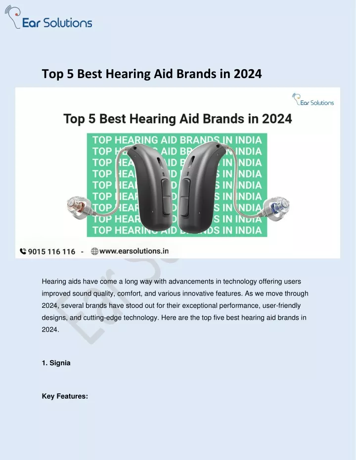 top 5 best hearing aid brands in 2024