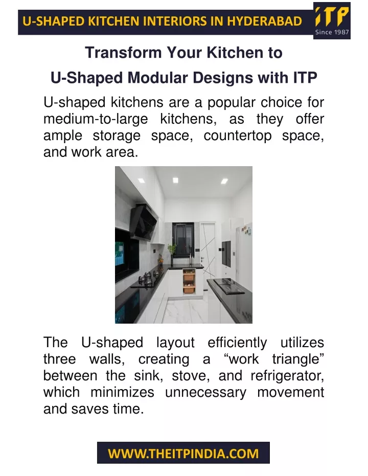 u shaped kitchen interiors in hyderabad