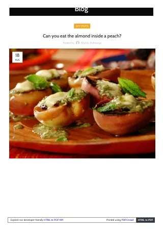 How Can You Enjoy the Almond Inside a Peach?
