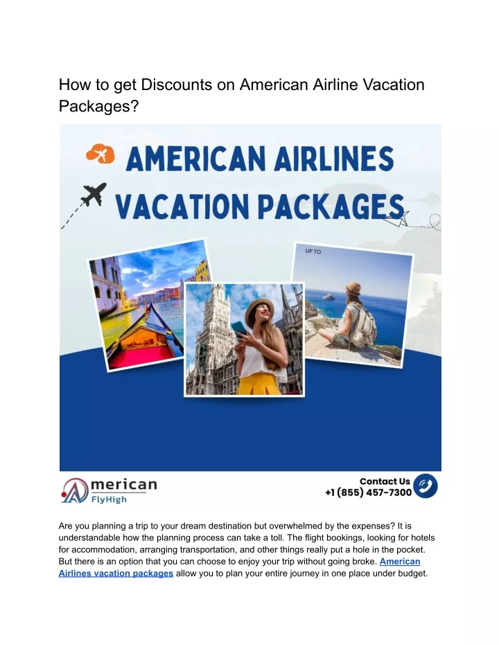 PPT - How to get Discounts on American Airline Vacation Packages ...