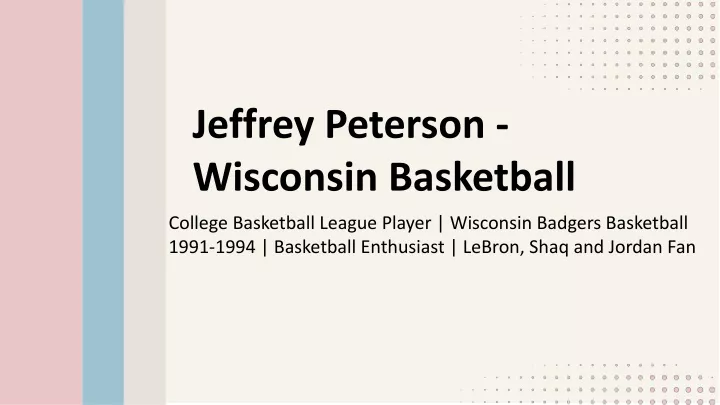 jeffrey peterson wisconsin basketball