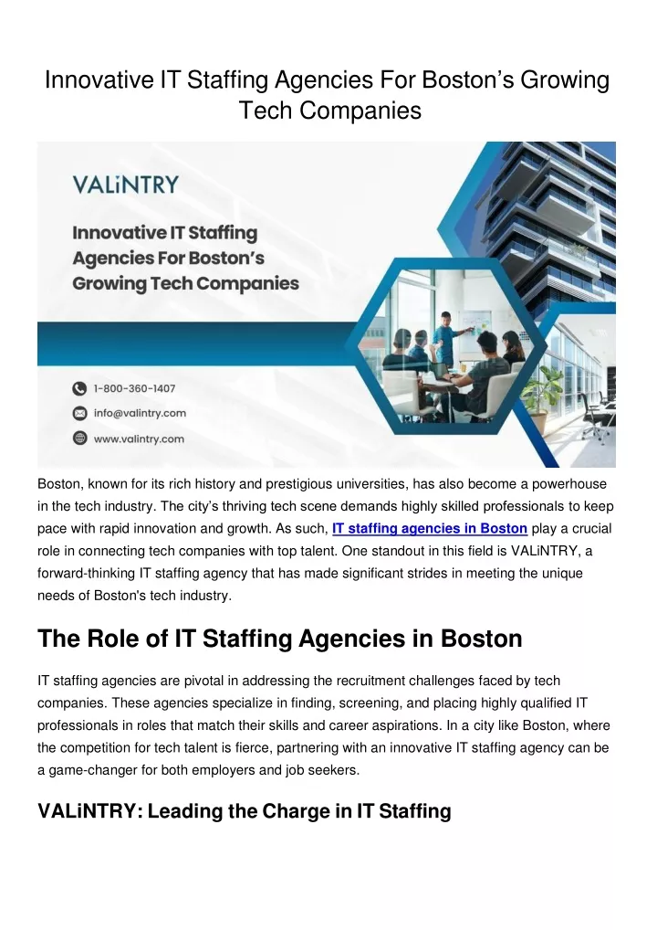 innovative it staffing agencies for boston