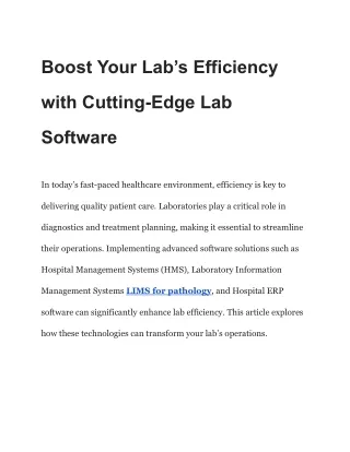 boost your lab s efficiency