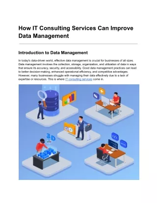 How IT Consulting Services Can Improve Data Management