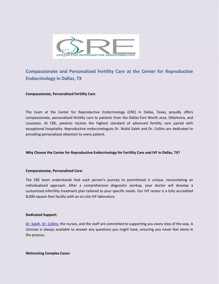 compassionate and personalized fertility care