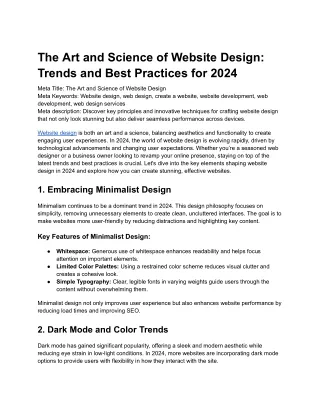 The Art and Science of Website Design_ Trends and Best Practices for 2024