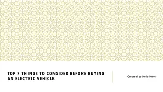 Top 7 things to consider before buying an Electric Vehicle