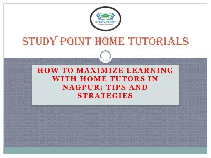 study point home tutorials