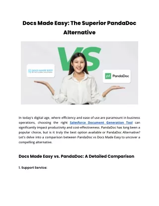 PandaDoc vs Docs Made Easy: Choosing the Superior PandaDoc Alternative