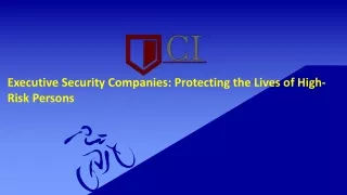 Executive Security Companies: Protecting the Lives of High-Risk Persons