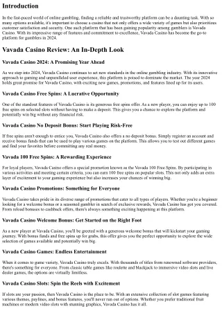 What Makes Vavada Casino the Go-To Platform for Gamblers in 2024?