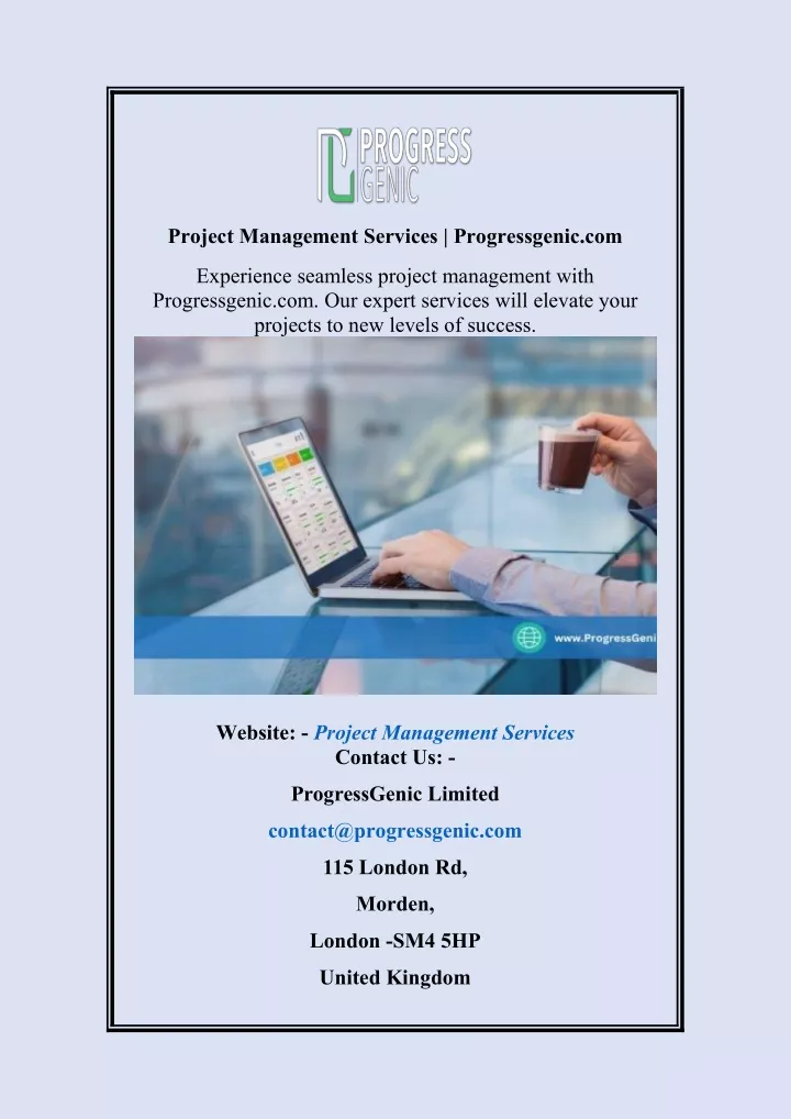 project management services progressgenic com
