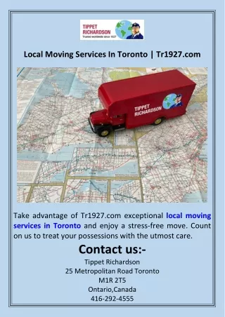 Local Moving Services In Toronto  Tr1927.com