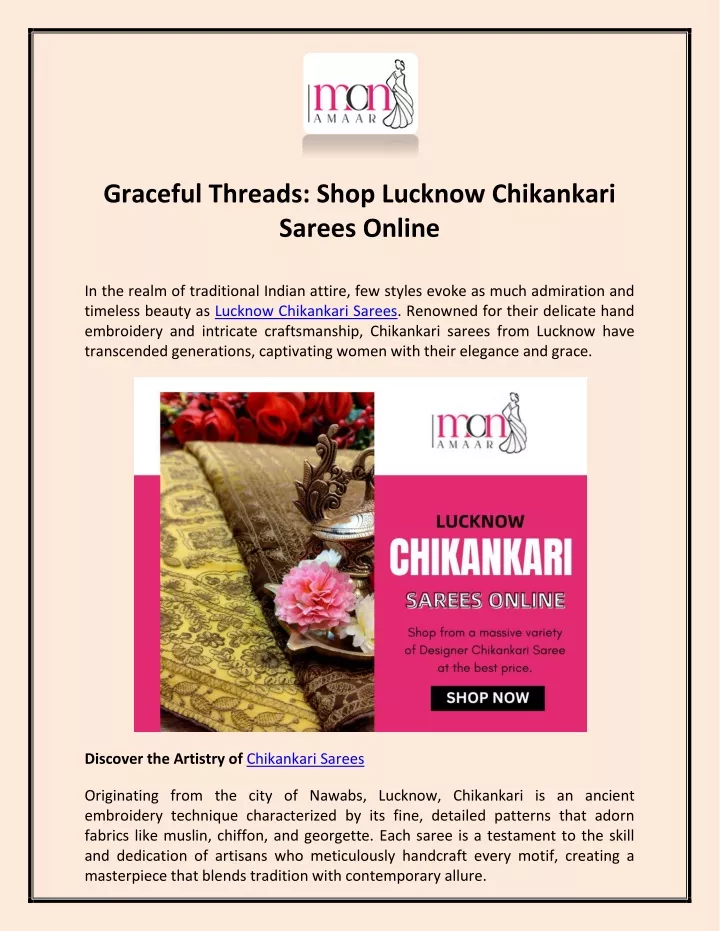 graceful threads shop lucknow chikankari sarees