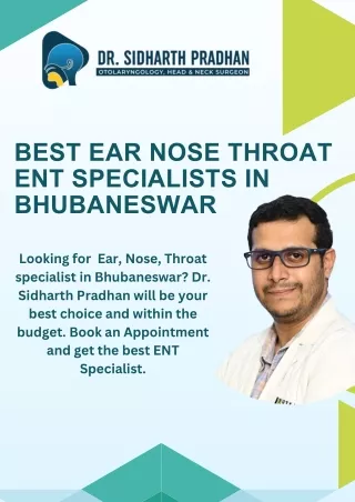 Best Ear Nose Throat Ent Specialists In Bhubaneswar