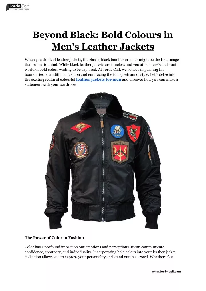 beyond black bold colours in men s leather jackets