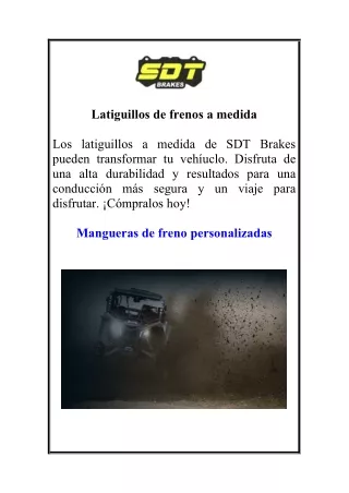 Latiguillos de frenos a medida
