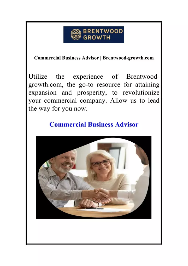 commercial business advisor brentwood growth com