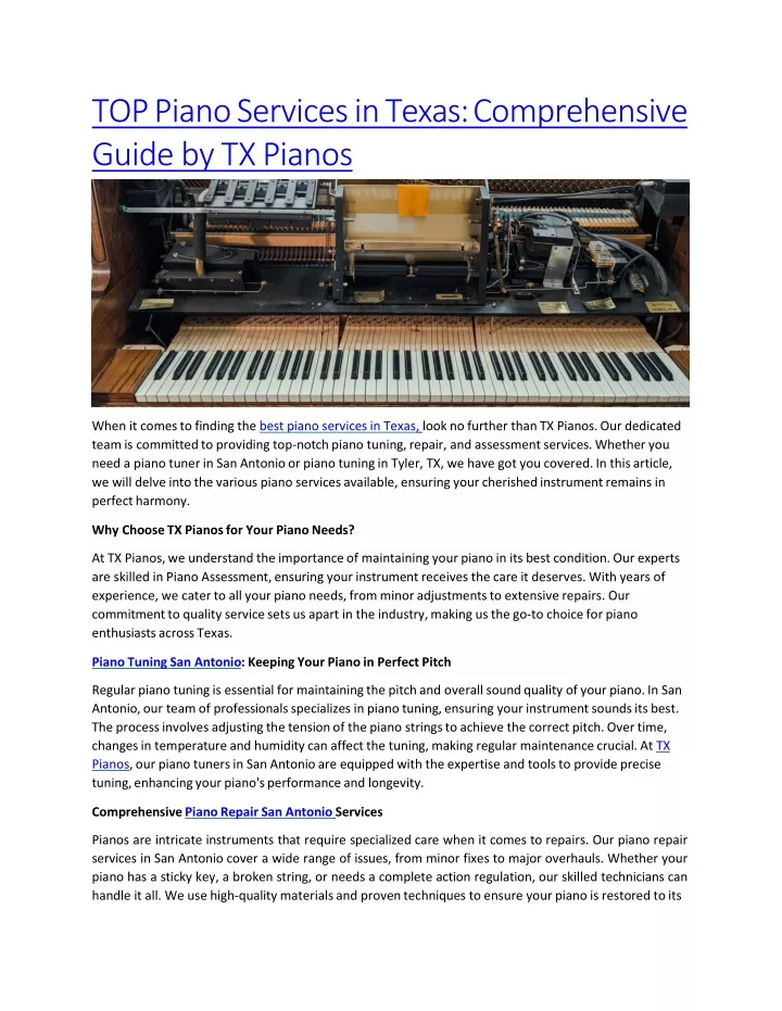 top piano services in texas comprehensive guide by tx pianos