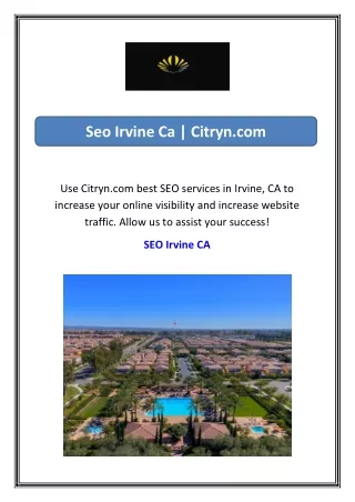 seo irvine ca citryn com