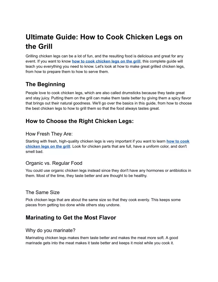 ultimate guide how to cook chicken legs