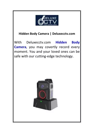 Hidden Body Camera | Deluxecctv.com