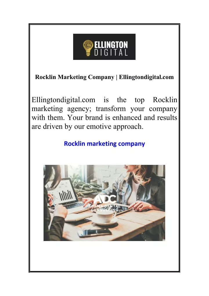 rocklin marketing company ellingtondigital com