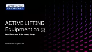 Active Lifting Equipment are Specialists in Manufacture and Supply of Quality Lifting Equipment