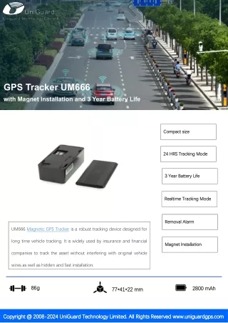 Magnetic GPS Tracker with 3 year battery life Long Standby