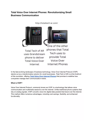 Total Voice Over Internet Phones_ Revolutionizing Small Business Communication