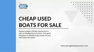 Exceptional Value: Salvage Boat Auctions in Florida