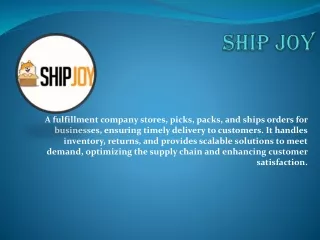 a fulfillment company stores picks packs